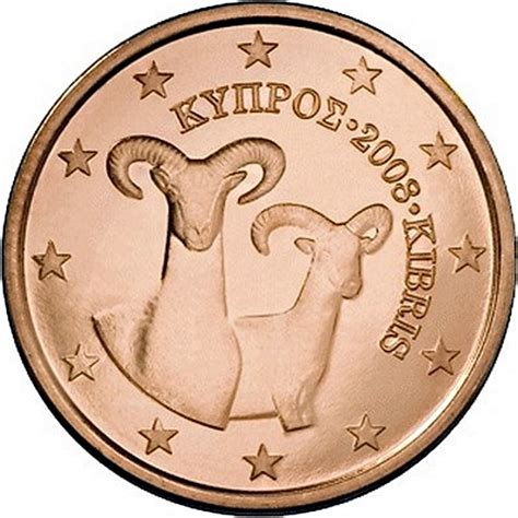 2 Euro Cent Cyprus 2008 2018 Km 79 Coinbrothers Catalog