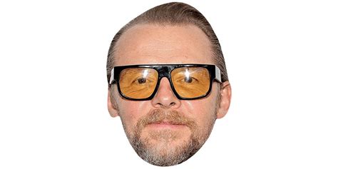 Simon Pegg Glasses Maske Aus Karton Celebrity Cutouts