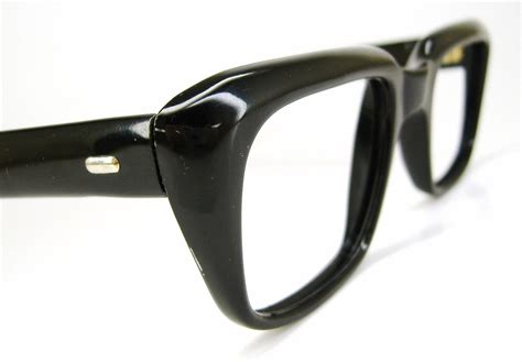 nos vintage 50s mens black eyeglasses frame france nos