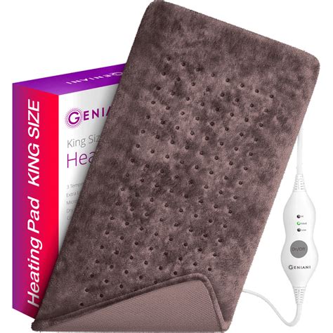 Xl Electric Heating Pad With Auto Shut Off For Moist And Dry Heat