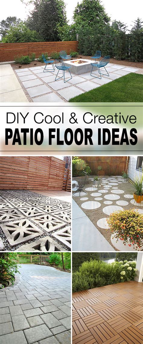 It's excellent today, to discuss some new and clean diy patio design ideas ideas with you. 9 DIY Cool & Creative Patio Flooring Ideas • The Garden Glove