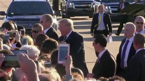 President Trump Stops Motorcade To Greet Supporters Raleigh News And Observer