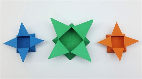 How To Make An Origami Star Box Easy Paper Box Instructions For Kids