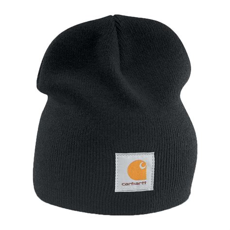 Carhartt Mens Ofa Black Acrylic Convertible Beanie Hat 103879 001