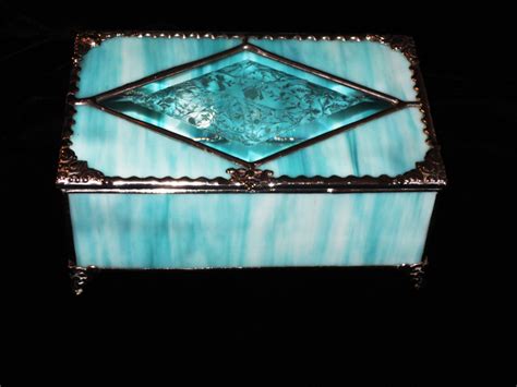 Jewelry Box Contemporary Stained Glass Jewelry Box Etsy