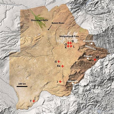 Map Showing Tribal Reserves In The Bechuanaland Protectorate In Download Scientific Diagram