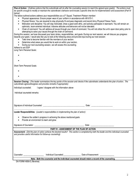 Initial Counseling Template Subordinate
