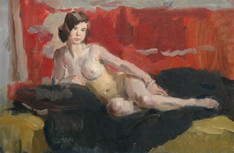 Isaac Israels Gemälde Zuvor zum Verkauf A female nude