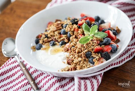 Yogurt With Granola Berries And Honey Easy Breakfast Idea