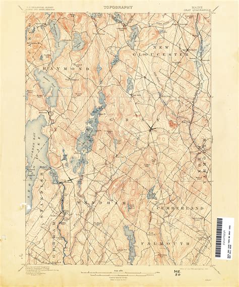 Maine Topographic Map Elevation Relief