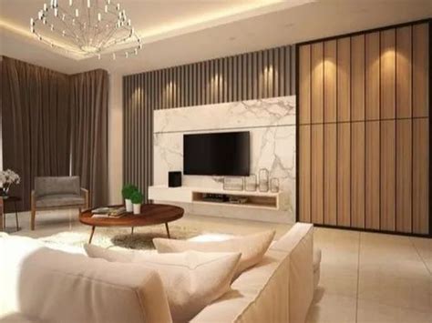 Living Room Interior Design Service Work Provided Wood Work