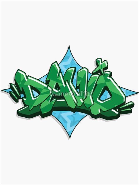 David Graffiti Lettering Sticker For Sale By Namegraffiti Graffiti Lettering Graffiti