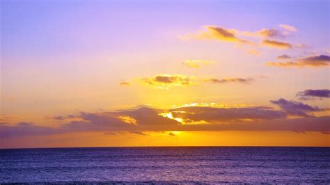 2048x1152 Ocean Sunset Beautiful Clouds 4k 2048x1152 Resolution Hd 4k