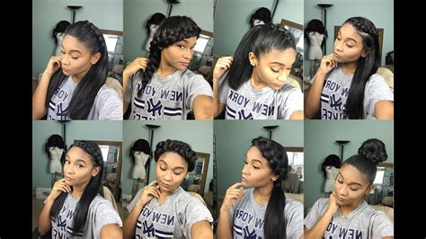 Natural Hair 8 Braided Styles For Straight Hair Youtube