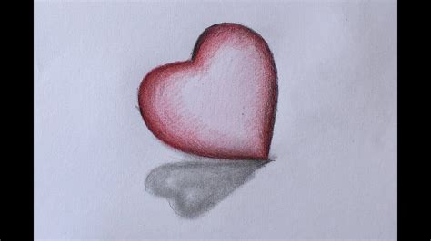 Heart 3d Drawing With Pencils Step By Step With Images Pencil