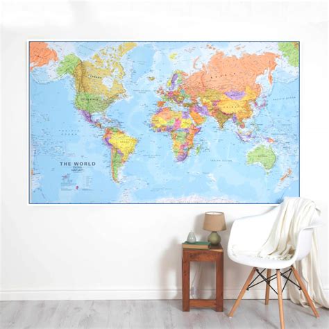 World Political Laminated By Maps International Ltd