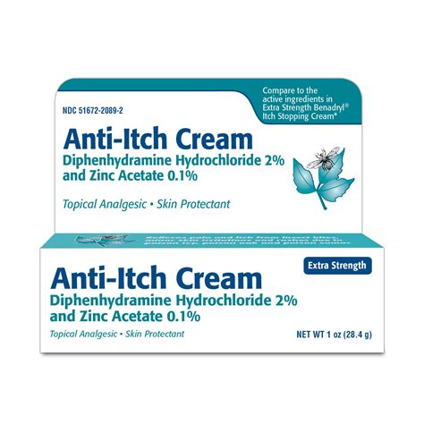 Taro Diphenhydramine Anti Itch Cream For Insect Bites Skin Irritation