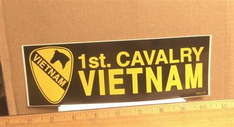 Us Army 1st Cavalry Vietnam Bumper Sticker Bumper Stickers Cavalry