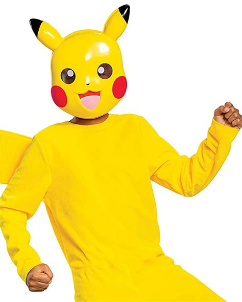 Pikachu Child Costume With Mask For Mardi Gras Horror