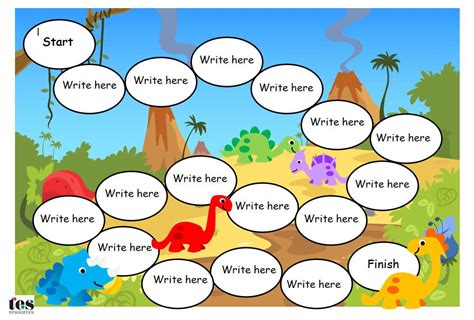 Create Your Own Dinosaur Board Game Teaching Resources Board Games Dinosaur Activities