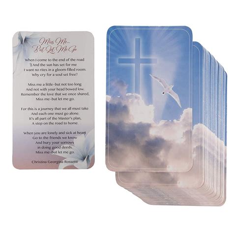 Sympathy Cards 100 Pack Bereavement Poem For Celebration Of Life