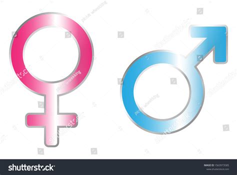 Sex Symbol Pink Female Blue Male Stock Vector Royalty Free 1563973585 Shutterstock