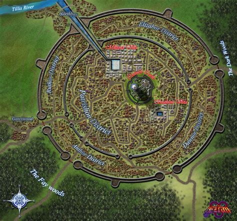 Ezran City Map Fantasy City Map Fantasy World Map Fantasy Map