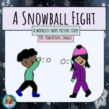 A Snowball Fight Wordless Short Story Freebie By The Preschool