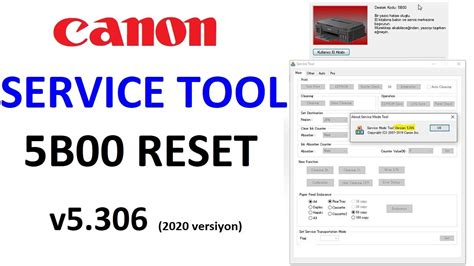 Canon Service Tool Nedir Canon Servis Tool ile B hatası giderme Servis tool versiyon