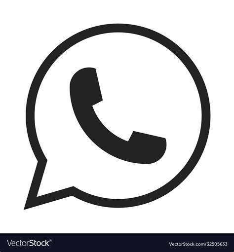 Telephone Icon Symbol Whatsapp Logo Phone Vector Image