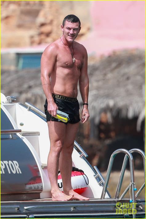 Luke Evans Showers Off His Shirtless Body On A Yacht In Ibiza Photo Luke Evans
