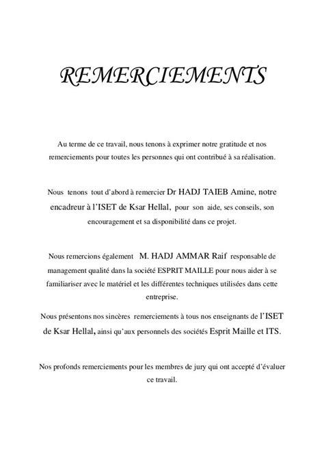 Rédiger Une Lettre De Remerciement Pour Un Rapport De Stage Divers