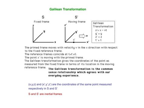 Ppt Galilean Transformation Powerpoint Presentation Free Download