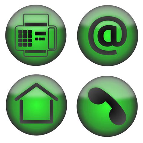 Vector Clip Art Of Four Green Contact Icons Free Svg