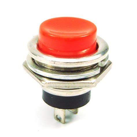 5pcslot Spst Red Round Momentary Push Button Switch 3a 125v 15a 250v