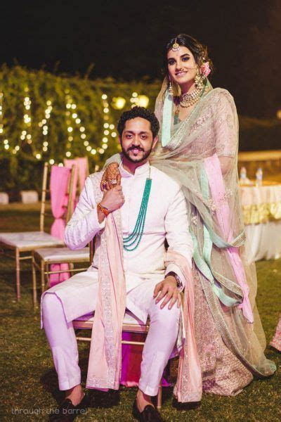 An Elegant And Fun Delhi Wedding With A Bride In Stunning Pastels Wedmegood Groom Wear Groom