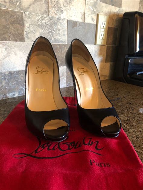 Black Peep Toe Christian Louboutin Never Work By Me Bought From Posh