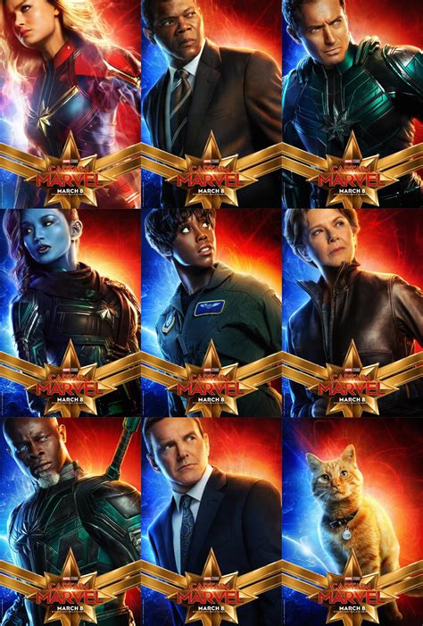 Captain Marvel Character Posters Ravengers