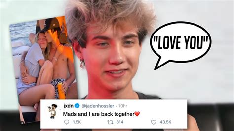 jaden hossler confirms dating mads lewis back together youtube
