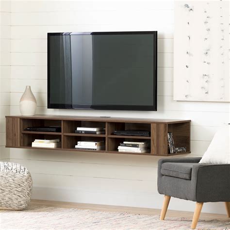 South Shore City Life Wall Mounted Wood Media Console