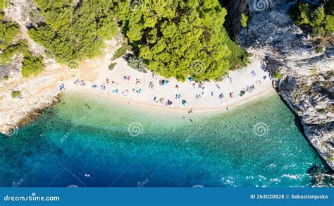 Beautiful Nugal Beach Near Makarska Town Dalmatia Croatia Makarska