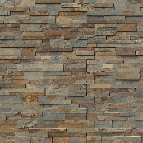 Gold Rush 6 X 24 Slate Stacked Stone Tile In 2021 Slate Wall Tiles
