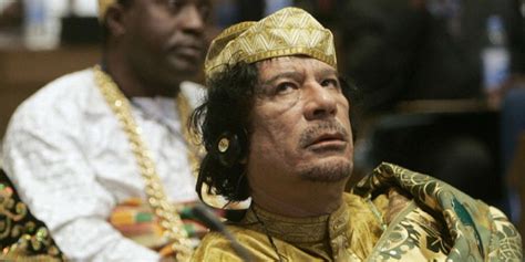 Libyens Staatschef Al Gaddafi Afrikas König Der Könige Tazde