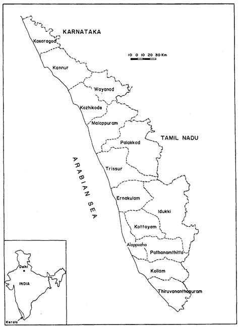 The rivers of kerala are small, in terms of length, breadth and water discharge. Kerala India Map - Kerala • mappery