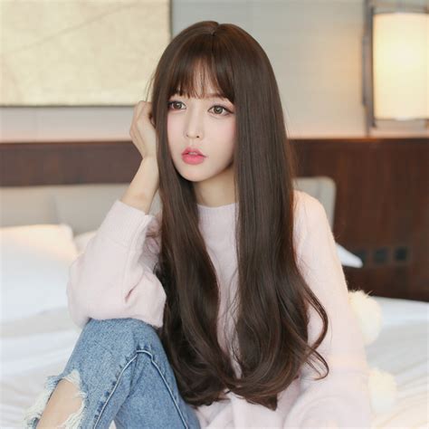 Korean men have this great liking for cute hair accessories and props that look adorable. USD 44.29 Wig Female long curly hair Big wave fluffy ...