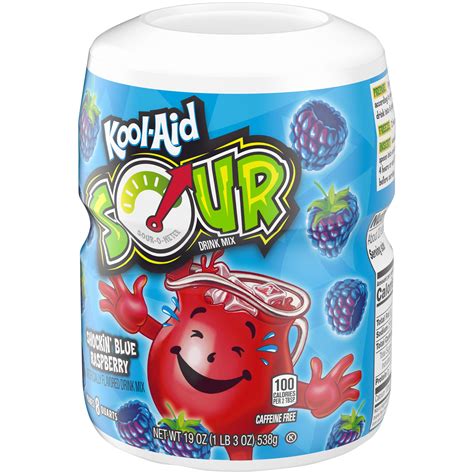 Kool Aid Sours Shockin Blue Raspberry Flavored Powdered Drink Mix 19