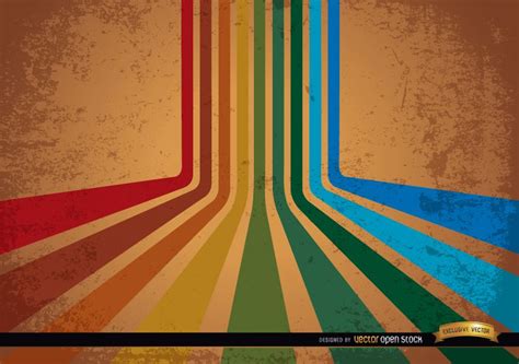 Abstract Retro Colorful Stripes Background Vector Download