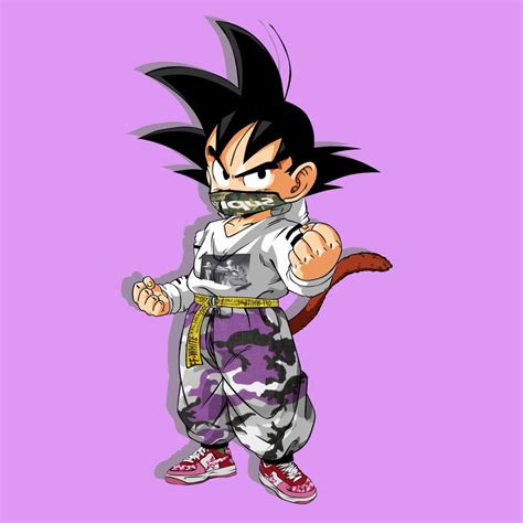 Hypebeast Goku Off White Bape Supreme Dragon Ball Art