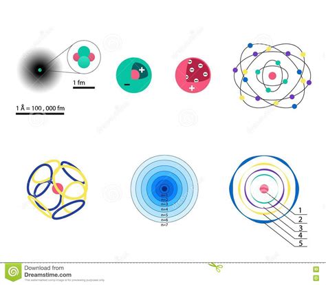 Physics Atomic Nuclear Energy Cartoon Vector