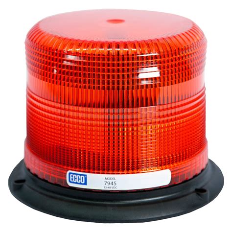 Ecco 7945r Pulse Ii Bolt On Mount Low Profile Red Led Beacon Light